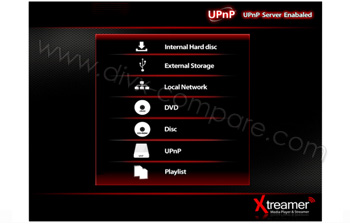Xtreamer Media Player & Streamer Menu