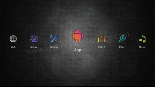 Energy Android Smart TV Box : Menu d'accueil