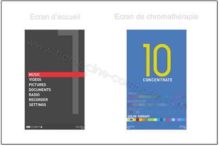 Cowon iAudio 10 Noir 16 Go : Menus
