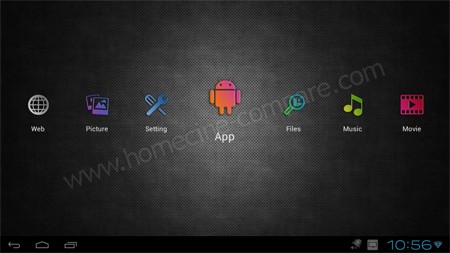Energy Android TV Dongle : Menu d'accueil