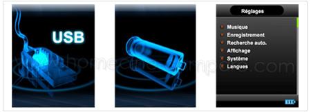 EssentielB COSY PoP 4 Go Emeraude : Interface/Menu