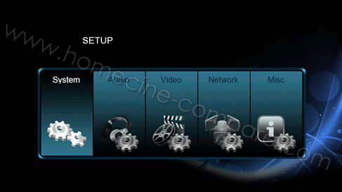 iconBIT XDS73D : Menu d'accueil