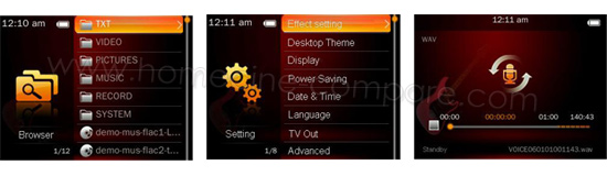 Intenso Video Shooter 4 Go : Menus