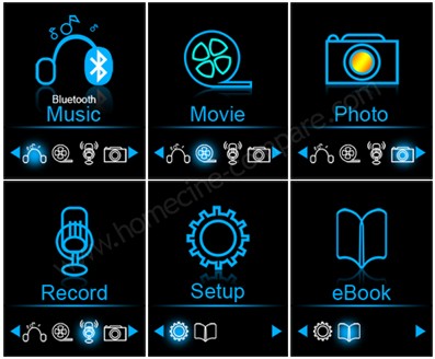 Lenco Xemio-760 : Menu d'accueil