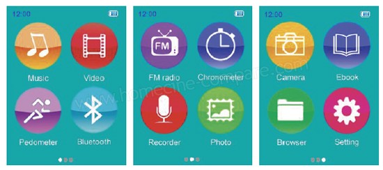 Mpman BTC399 : Menu principal