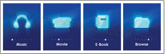 Pr�sentation photo des menus du MPMan TK210