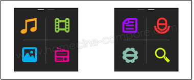  MPMan TS15 Rouge 4 Go : Menu d'accueil