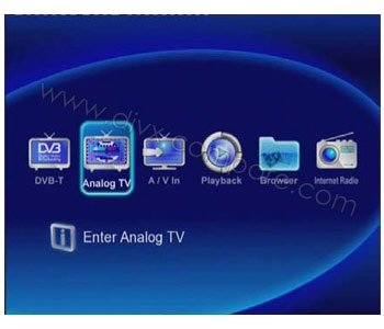 Rixid FG-1200 Menu principal