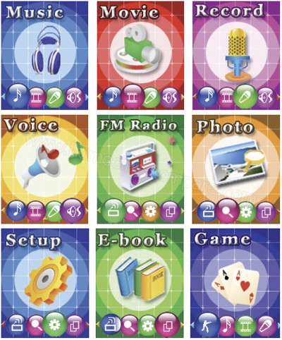 Sencor SFP5870BYL : Menu d'accueil