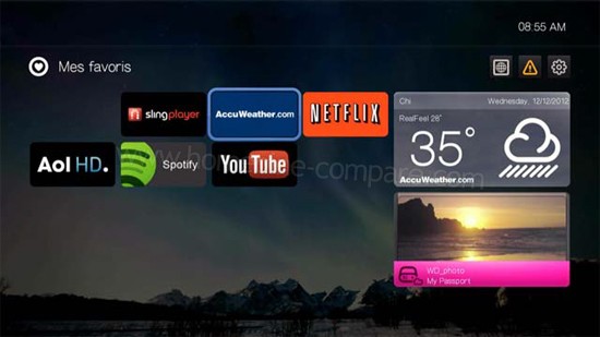 Western Digital WD TV Play : Menus