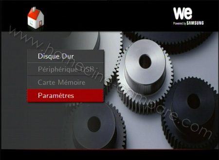 WeDigital We Matt 500 Go : Menu d'accueil