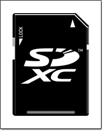 Illustration d'une carte SDXC