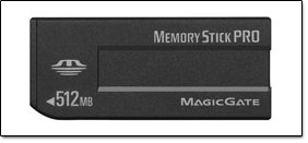 Illustration d'une carte Memory Stick Pro