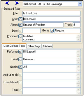 Exemple de donn�es Vorbis Comment