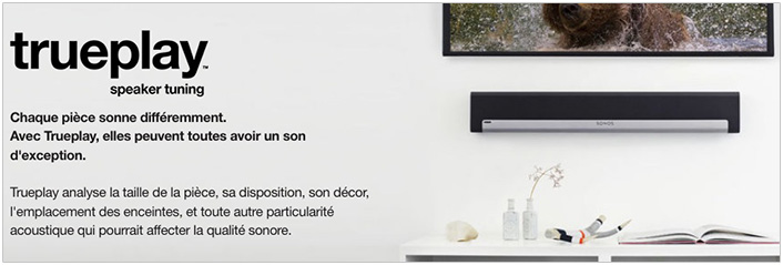 Illustration du syst�me de calibration Trueplay pour �quipements audio Sonos