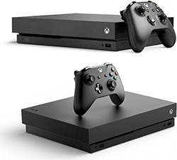 Visuels illustrant la console Microsoft Xbox One X Photos de la Xbox One X