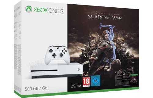 MICROSOFT Xbox One S 500 Go Shadow of War