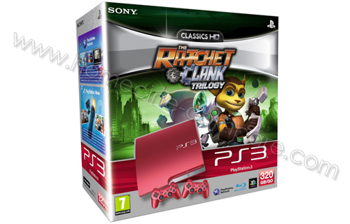 SONY PS3 Slim Rouge 320 Go R&C Trilogy HD