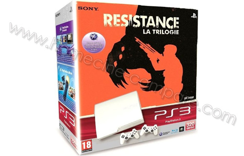 SONY PS3 Slim Blanche 320 Go Resistance Trilogy
