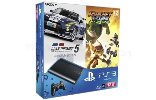 SONY PS3 Ultra Slim 12 Go GT5 R&C