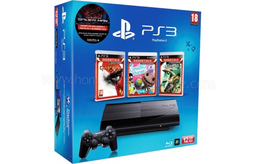 SONY PS3 Ultra Slim 12 Go Uncharted LBP GOW3