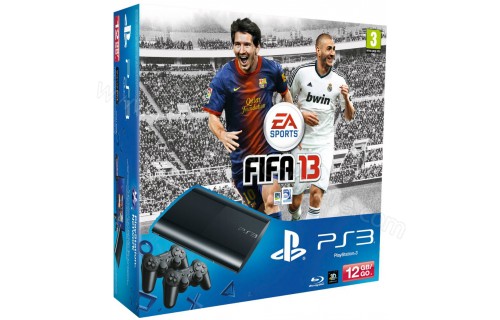 SONY PS3 Ultra Slim 12 Go FIFA 13 Manettes x2