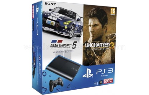SONY PS3 Ultra Slim 500 Go GT5 Uncharted 3 - Fiche technique, prix