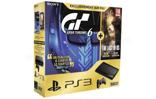 SONY PS3 Ultra Slim 500 Go GT6 The Last of Us