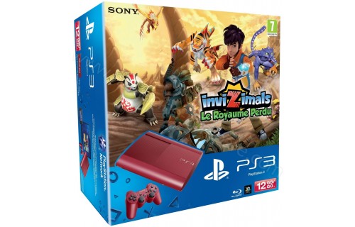 SONY PS3 Ultra Slim Rouge 12 Go Invizimals