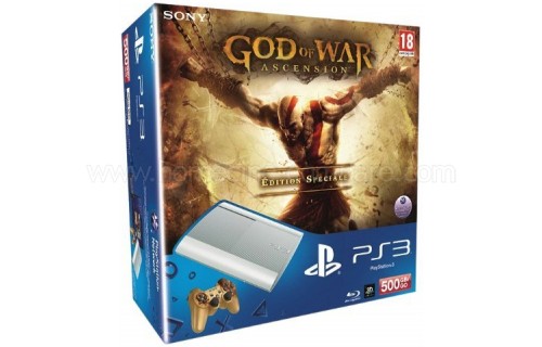 SONY PS3 Ultra Slim Blanche 500 Go GOW4