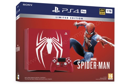 SONY PS4 Pro 1 To Spider-Man Edition limit&eacute;e