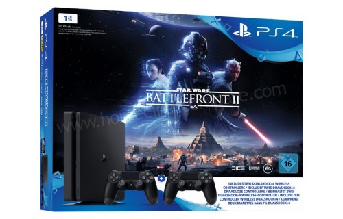 SONY PS4 Slim 1 To Battlefront II 2 Man. Imports EU