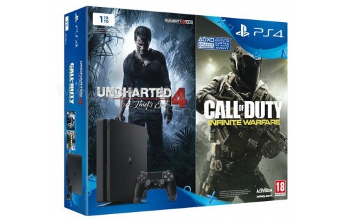 SONY PS4 Slim 1 To Uncharted 4 COD IW