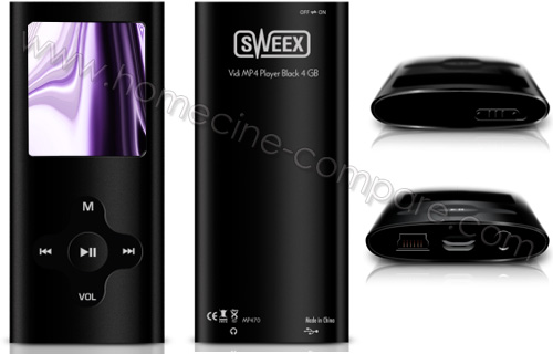 SWEEX Vidi MP470 Noir 4 Go