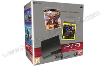 SONY PS3 Slim 320 Go GT5 Uncharted 3