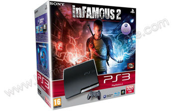 SONY PS3 Slim 320 Go inFamous 2