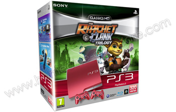 SONY PS3 Slim Rouge 320 Go R&C Trilogy HD