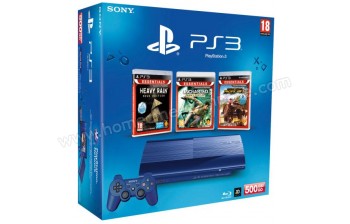 SONY PS3 Ultra Slim Bleue 500 Go MS2 U1 HR