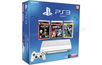 SONY PS3 Ultra Slim Blanche 500 Go HR I2 U2