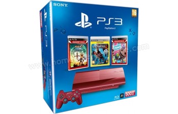 SONY PS3 Ultra Slim Rouge 500 Go RC U2 LBP