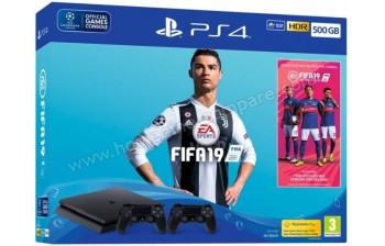 SONY PS4 Slim 500 Go FIFA 19 2 manettes