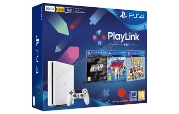 SONY PS4 Slim Blanche 500 Go HA KIP QET