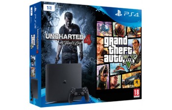 SONY PS4 Slim 1 To Uncharted 4 GTA V